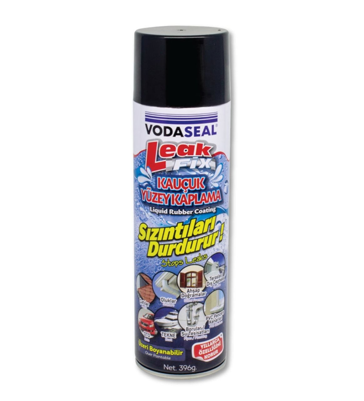 Vodaseal LeakFix Kauçuk İzolas. Sprey 396g Siyah