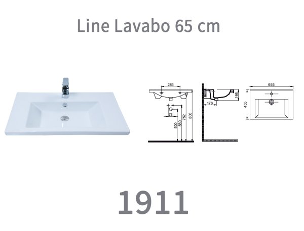 Alvit Line Etajerli Lavabo 65cm
