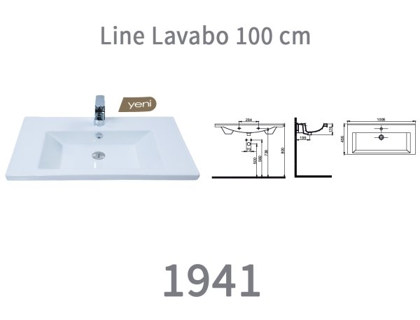 Alvit Line Etajerli Lavabo 100cm