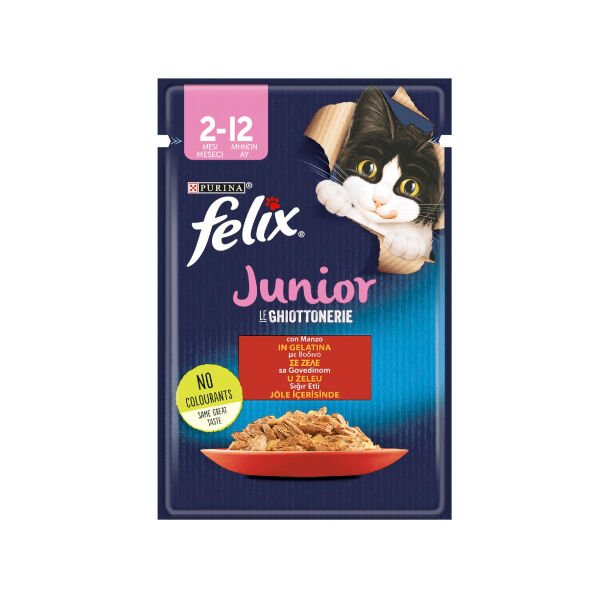 Felix Pouch Kedi Yavru Sığır Etli 85gr