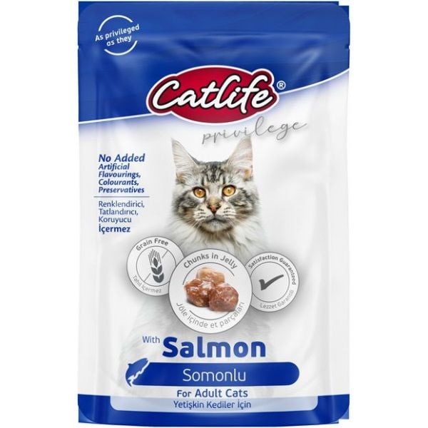 Catlife Pouch Kedi Somonlu 85gr