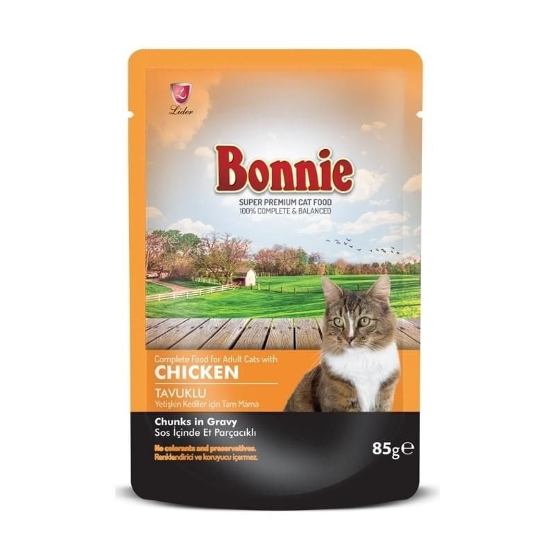 Bonnie Kedi Pouch Tavuklu 85gr