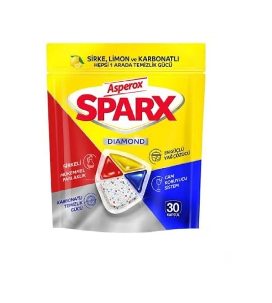 Asperox Sparx Diamond Bulaşık Makine Kapsülü 30lu