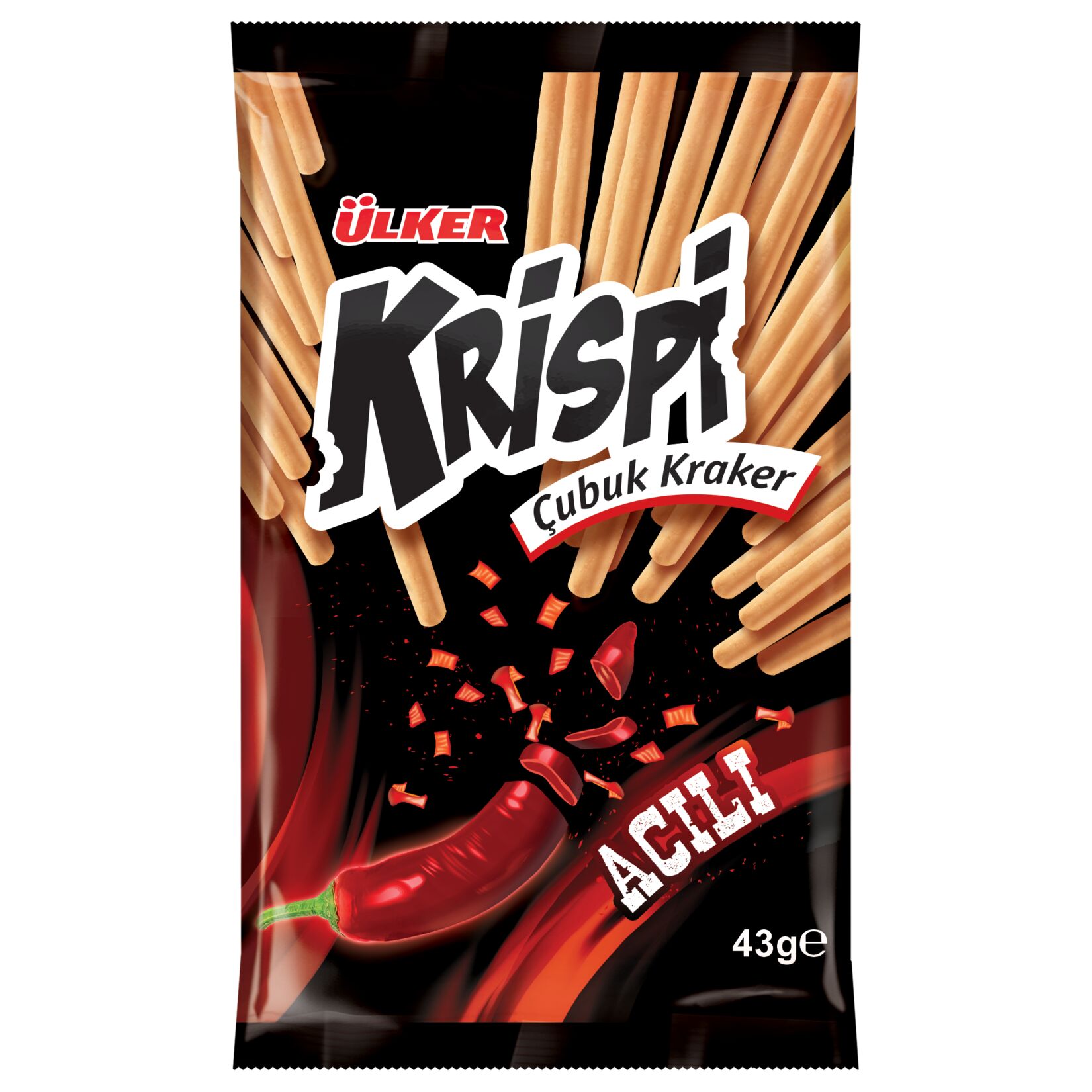 Ülker Krispi Acılı Çubuk Kraker 43g