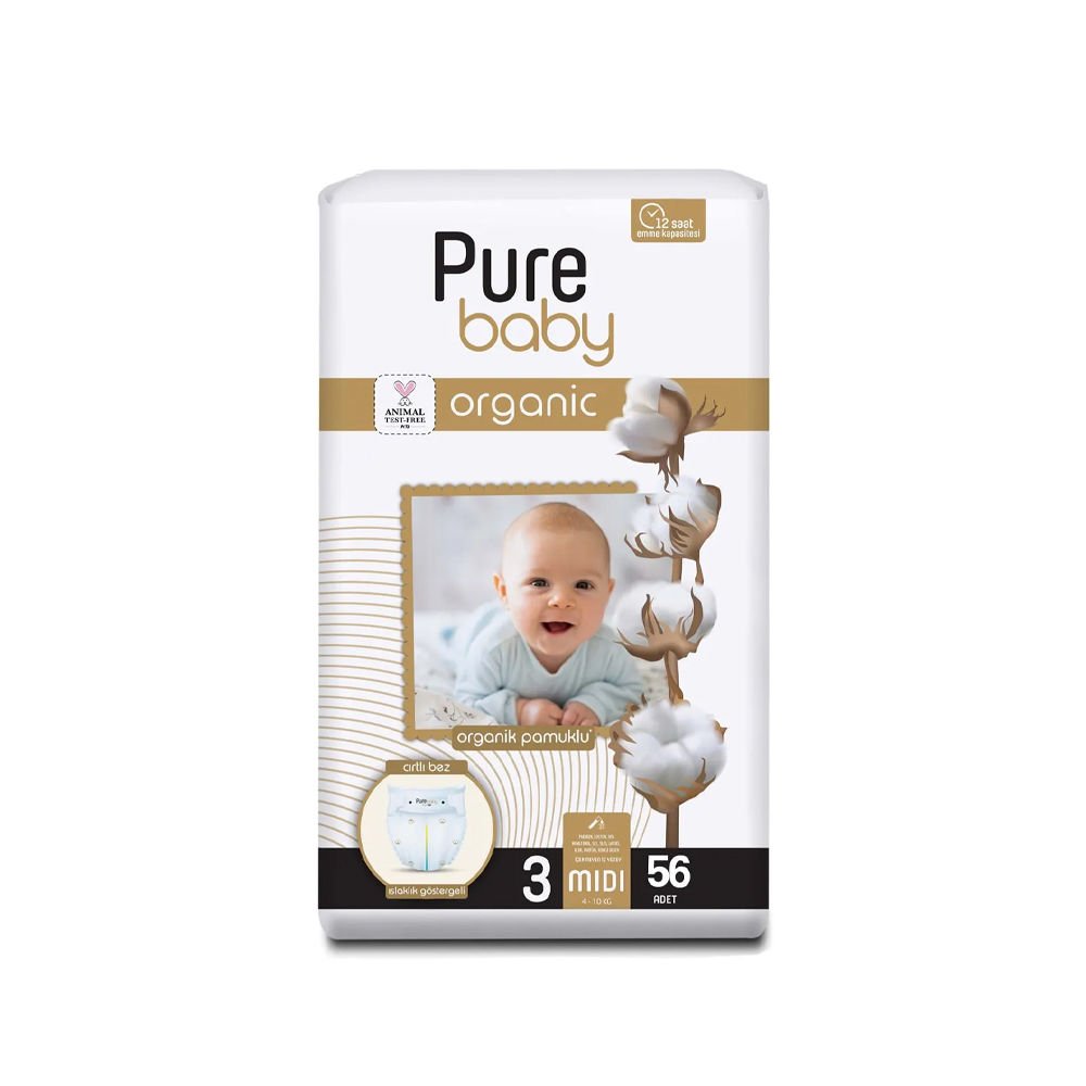 Pure Baby Pamuk Jumbo Midi No:3 56lı