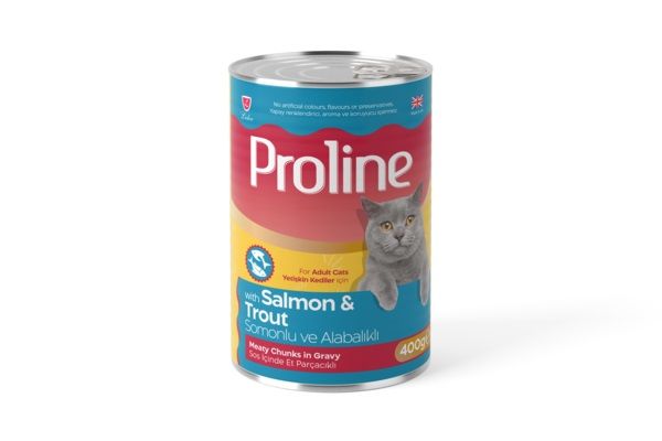 Proline Konserve Kedi Somon&Alabalıklı Soslu 400gr