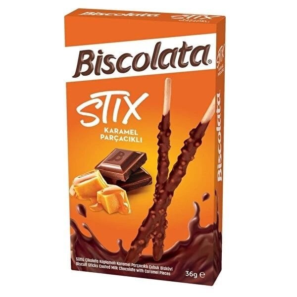 Biscolata Stix Karamel Parçacıklı 36g