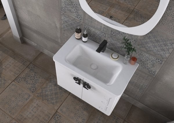 Pierre Cardin Star Banyo Dolabı 80cm Antik Beyaz