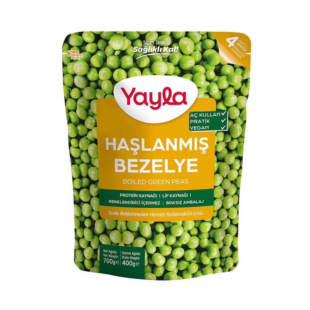 Yayla Hazır Haşlanmış Bezelye 700gr