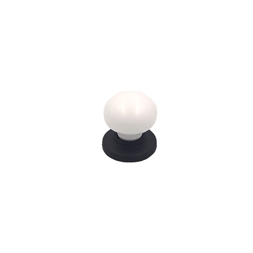 Metax D976 Plas Porselen Düğme Mat Siyah Beyaz