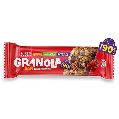 Züber Granola Kırmızı Meyveli  Bar 25gr