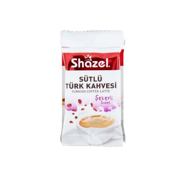 Shazel Hazır Sütlü Türk Kahvesi Şekerli Tekli