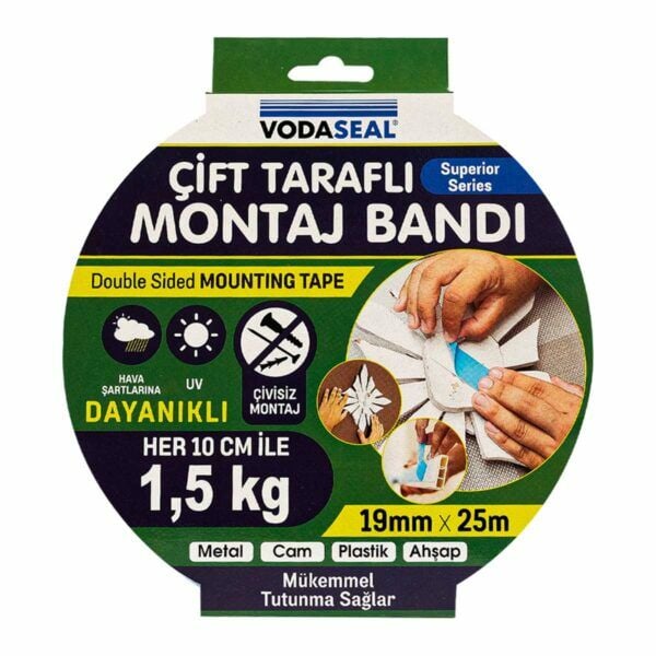 Vodaseal Çift Taraflı Köpük Mon Bandı 20mmx1.5mt