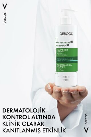 Vichy Dercos Anti-Pel Kepeğe Karşi Etkili Bakim Şampuani -Normal/Yağli Saçlar 390 ml