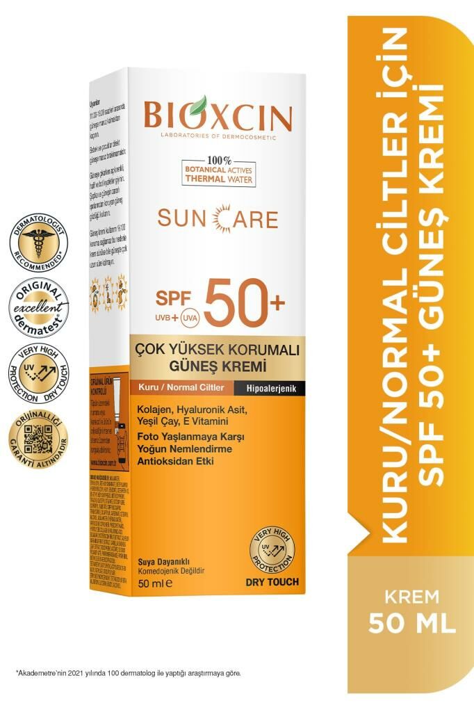 Bioxcin SunCare Kuru ve Normal Ciltler Için Güneş Kremi Spf 50+