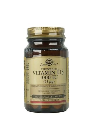 Solgar Vitamin D3 1000 Iu 100 Çiğnenebilir Form