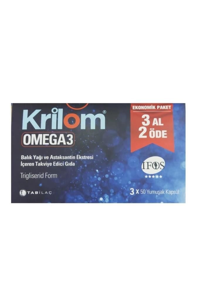 Krilom Omega-3 3x50 Yumuşak Kapsül 3 AL 2 ÖDE