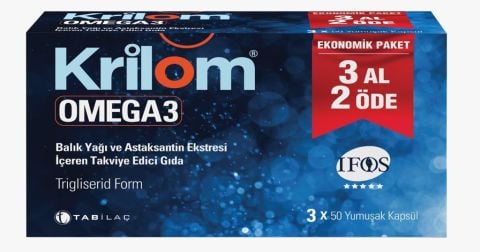 Krilom Omega-3 3x50 Yumuşak Kapsül 3 AL 2 ÖDE