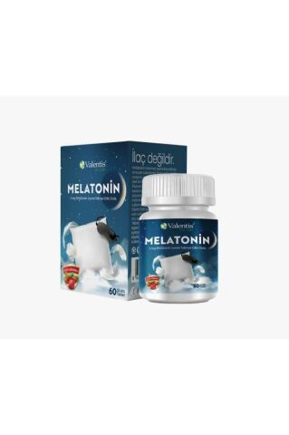 Valentis Melatonin 3mg Dilaltı Tablet Uyku Düzenleyici Çilek Aromalı 60 Tablet Jetlag