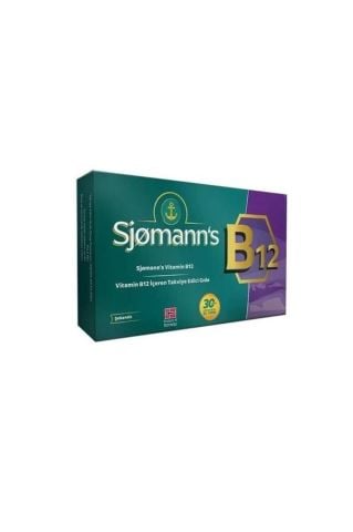 Sjomann's Vitamin B12 30 Çiğneme Tableti