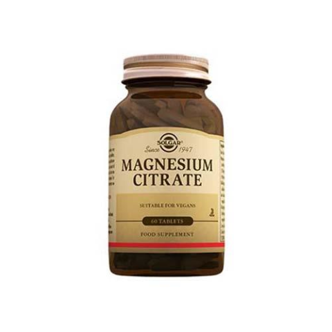 Solgar Magnesium Citrate (Magnezyum Sitrat) 60 Tablet