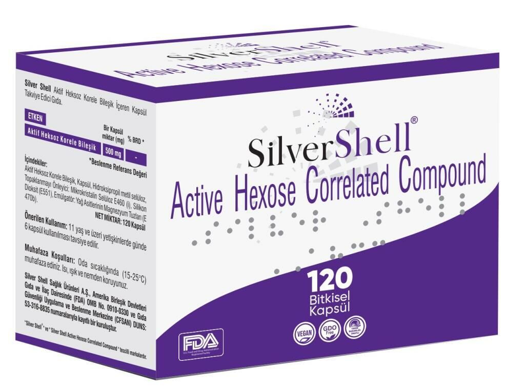Silver Shell Aktif Heksoz Korele Bileşik 500 mg 120 Kapsul