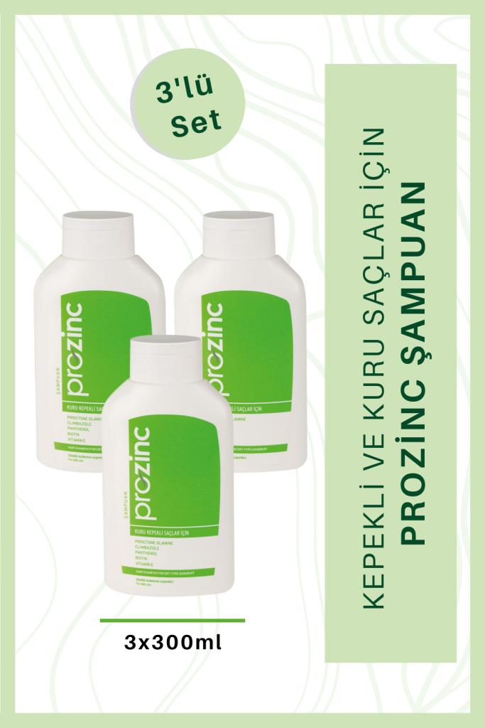 Prozinc Kuru Saçlar İçin Şampuan 300 Ml 3 Al 2 Öde (Yeşil)