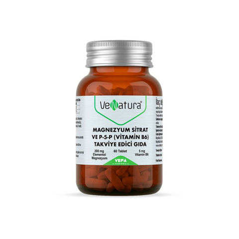 Venatura Magnezyum Sitrat Ve P-5-P (Vitamin B6) Takviye Edici Gıda