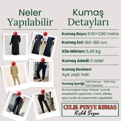 Çelik Penye Kumaş Seti, Boyları 380-650 cm 2 adet