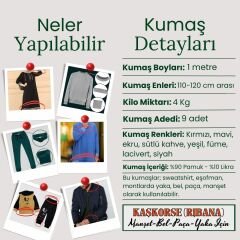 Ribana (Kaşkorse) Kumaş Seti, Boyları 1 metre 9 adet