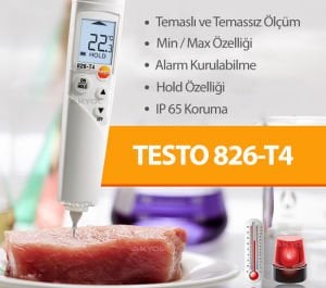 Testo 826-T4 Daldırma Problu İnfrared Gıda Termometre