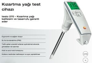 Testo 270 Kızartma Yağı Kalitesi Ölçüm Cihazı (Polar Madde Ölçer)