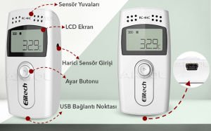 RC-4HC Mini Sıcaklık ve Nem Kayıt Cihazı Datalogger