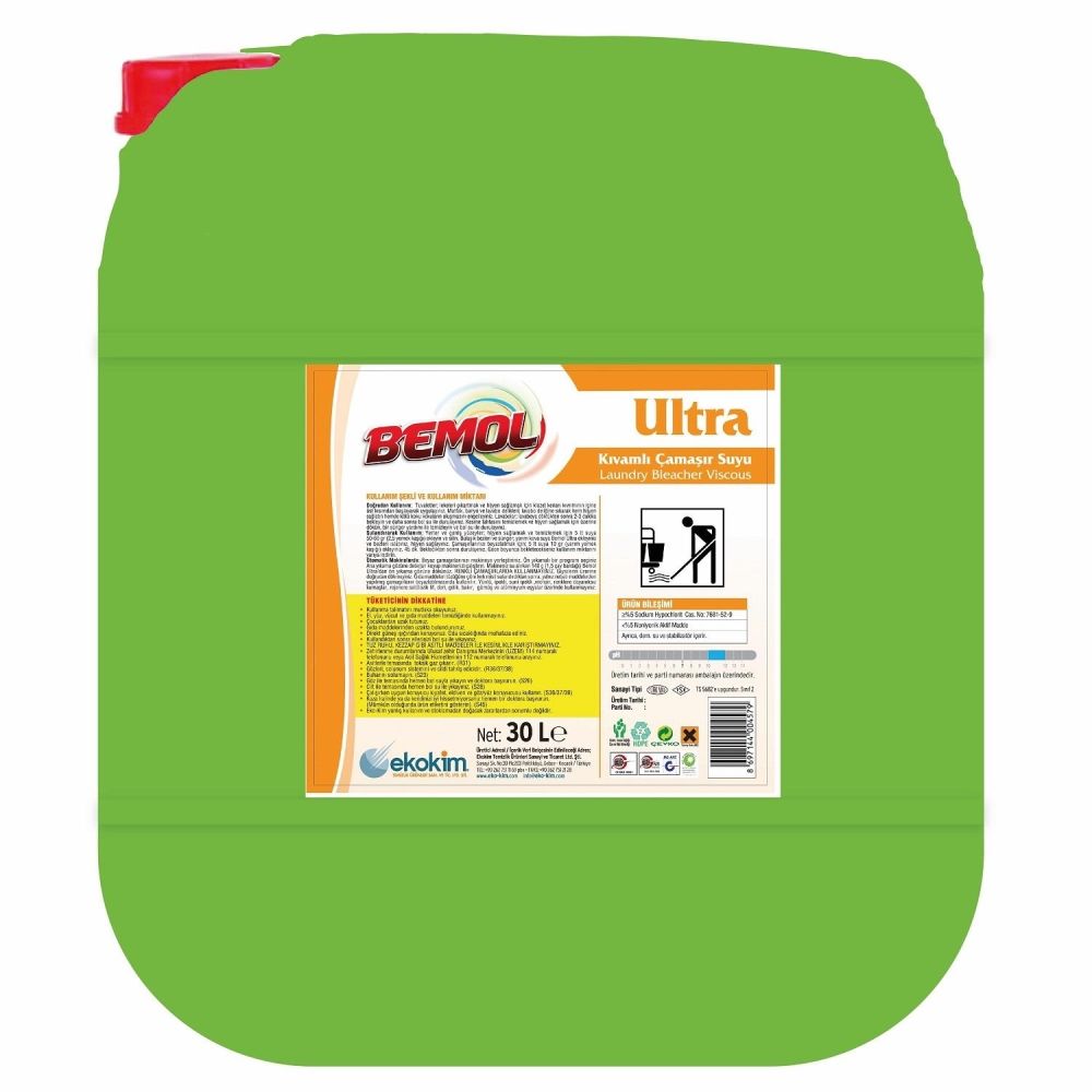 Bemol Ultra Kıvamlı Çamaşır Suyu 30 Kg