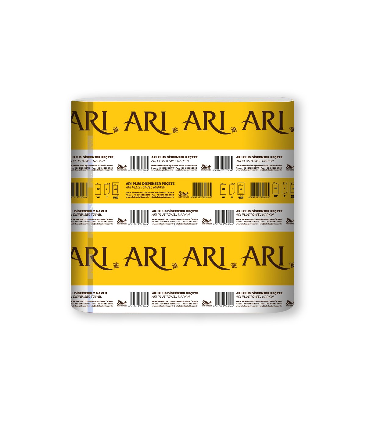 ARI PLUS  DİSPENSER PEÇETE 2 KATLAMA 350*12 Lİ