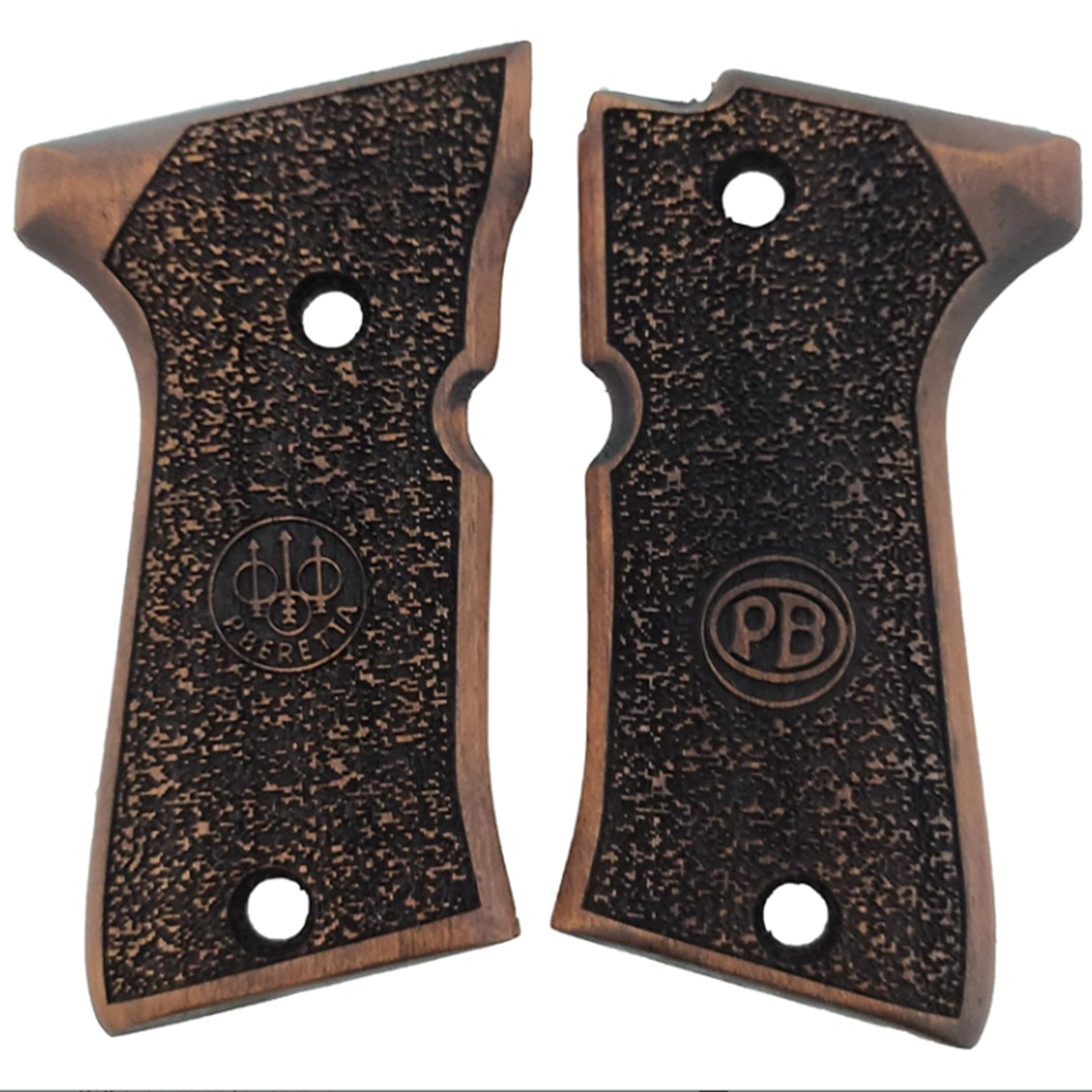 Zib Grips Silah Kabzası - Beretta 92 Kompakt ile Uyumlu - Koyu Kahverengi Renk - BRT92CMPCV004