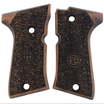 Zib Grips Silah Kabzası - Beretta 92 Kompakt ile Uyumlu - Koyu Kahverengi Renk - BRT92CMPCV004