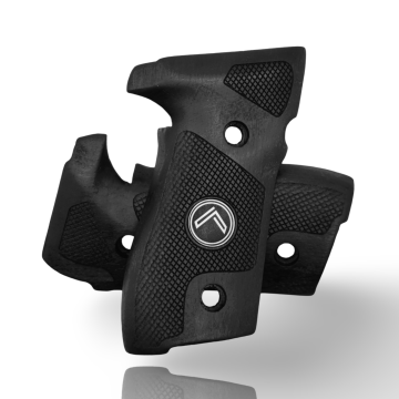 Zib Grips Silah Kabzası - Sigsauer P229 ile Uyumlu - Siyah Renk - Metal Logolu - SSP229SY002L1
