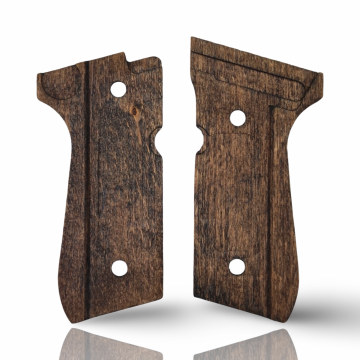Zib Grips Silah Kabzası - Girsan Yavuz 16, Beretta F92 ile Uyumlu - Açık Kahverengi Renk - Metal Logolu - BRTF92UC010L1