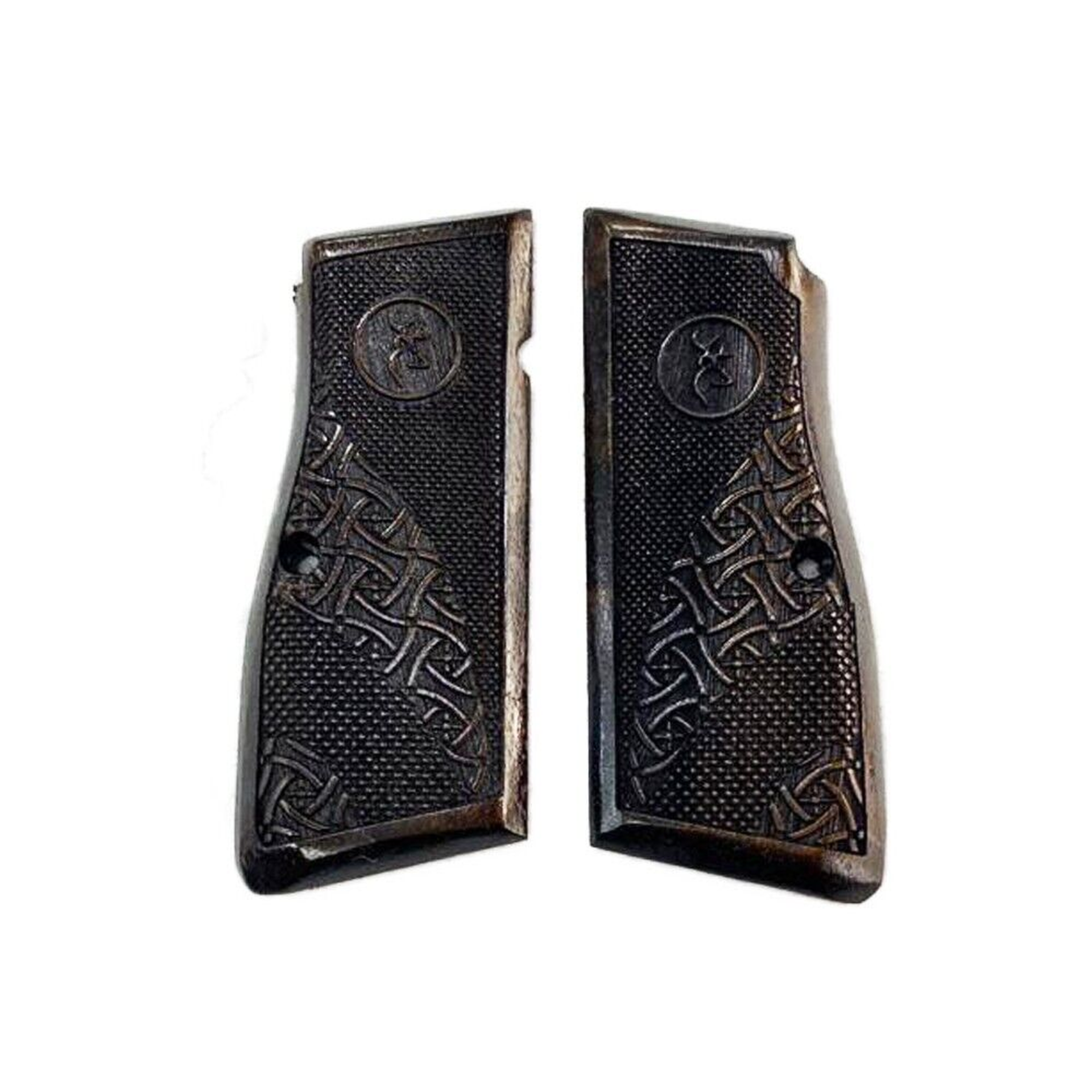 Zib Grips Silah Kabzası - Zig 14, Browning HP, High Power 14, Dik Kasa, Browning Halkalı (Halka için kesim yaptırmak için mesaj atın), Halkasız ile Uyumlu - Siyah Renk - BRWHPSY035