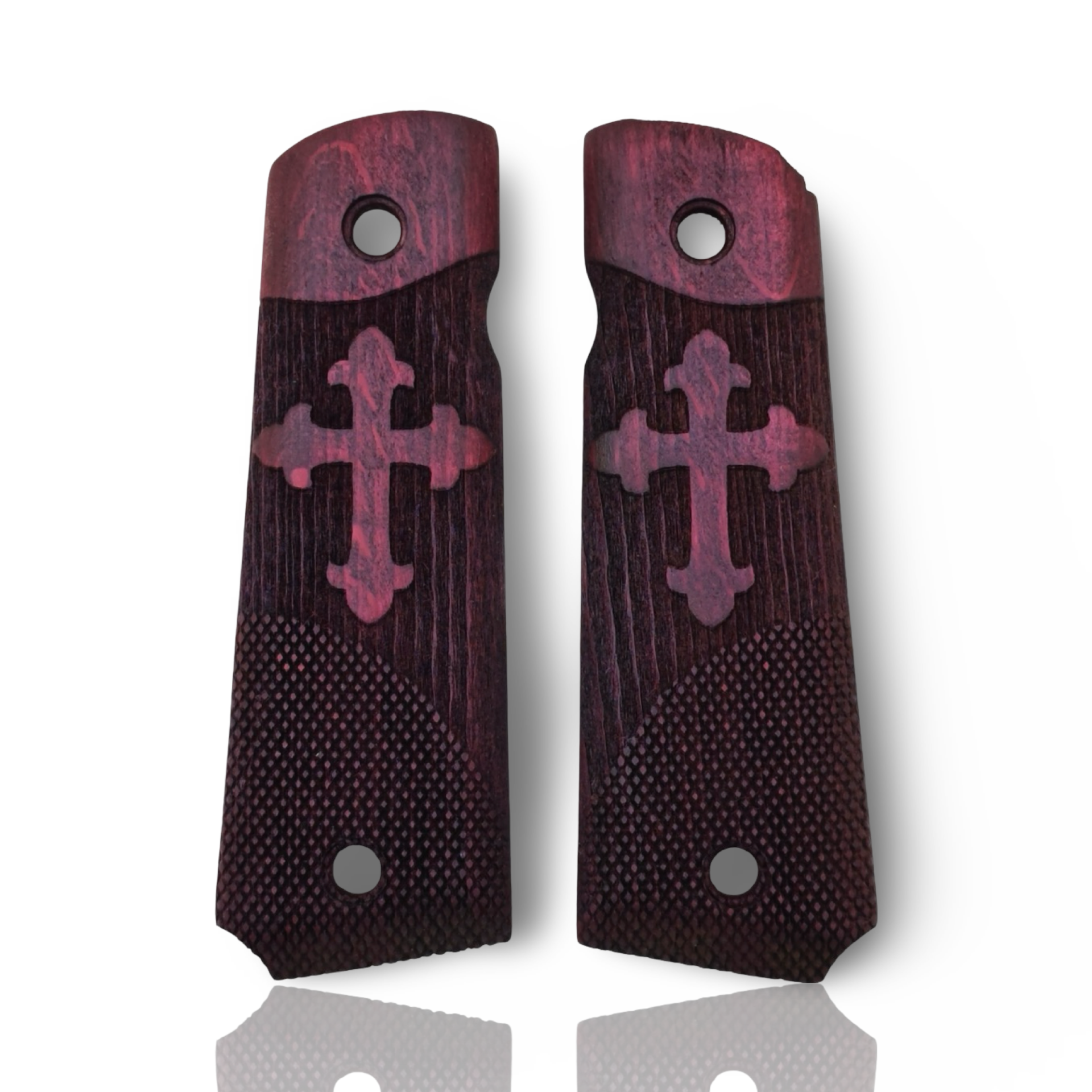 Zib Grips Silah Kabzası - Colt 1911, Girsan MC 1911 ile Uyumlu - Bordo Renk - CLT1911BR004