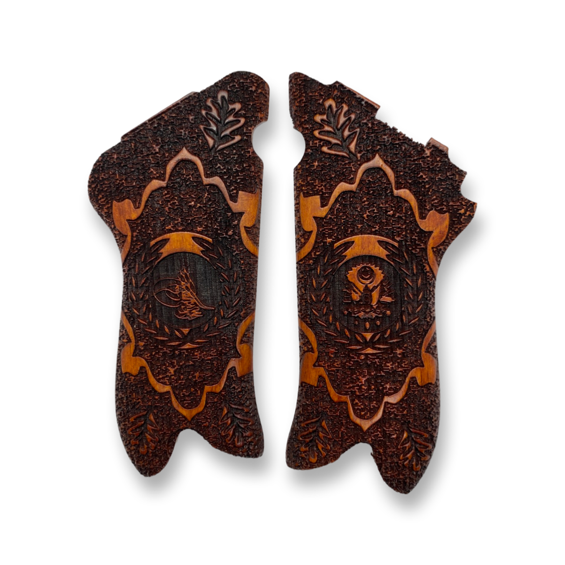 Zib Grips Silah Kabzası - Luger P08, 1917 Parabellum ile Uyumlu - Tütün Renk - LGRP08TN006