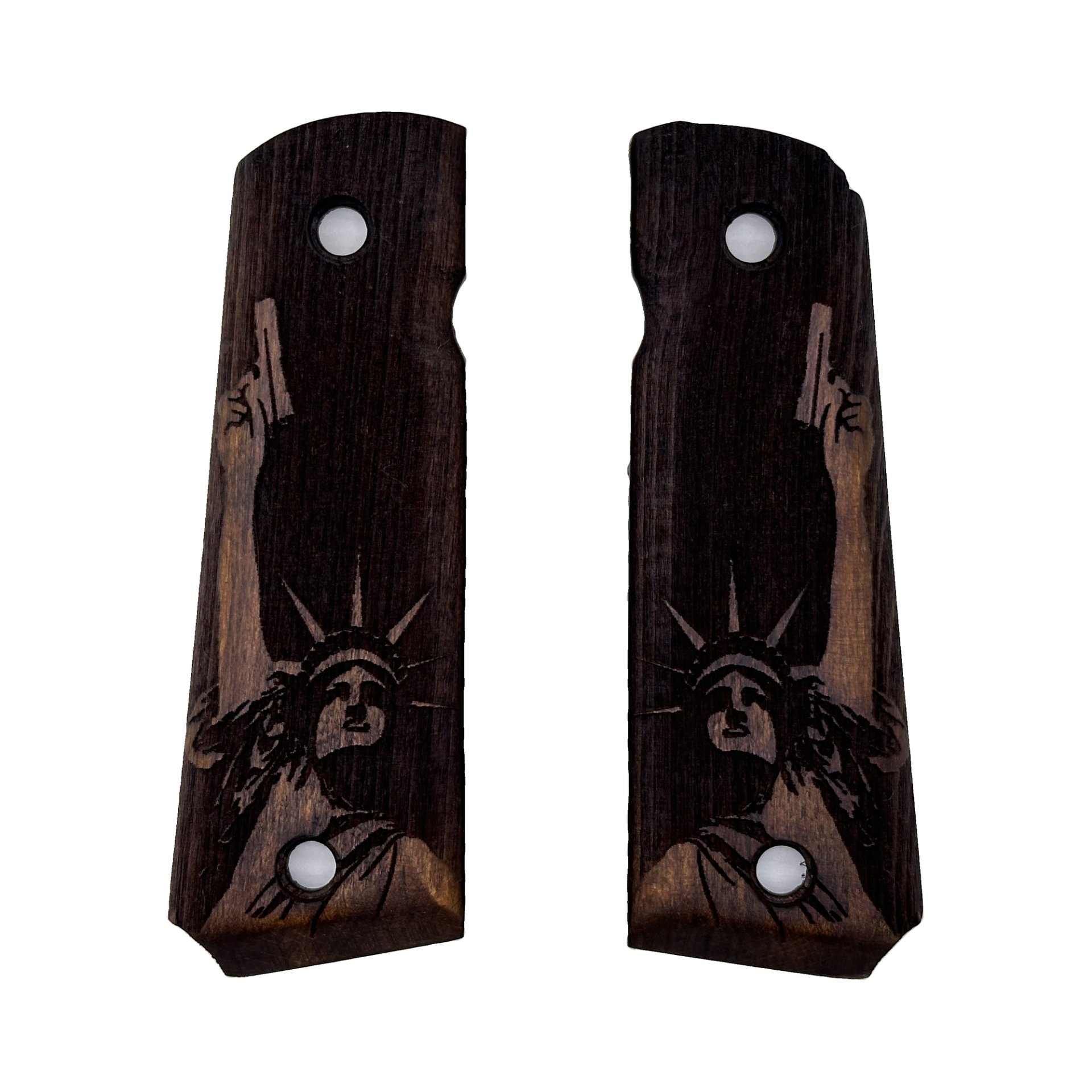 Zib Grips Silah Kabzası - Colt 1911, Girsan MC 1911 ile Uyumlu - Koyu Kahverengi Renk - CLT1911CV008