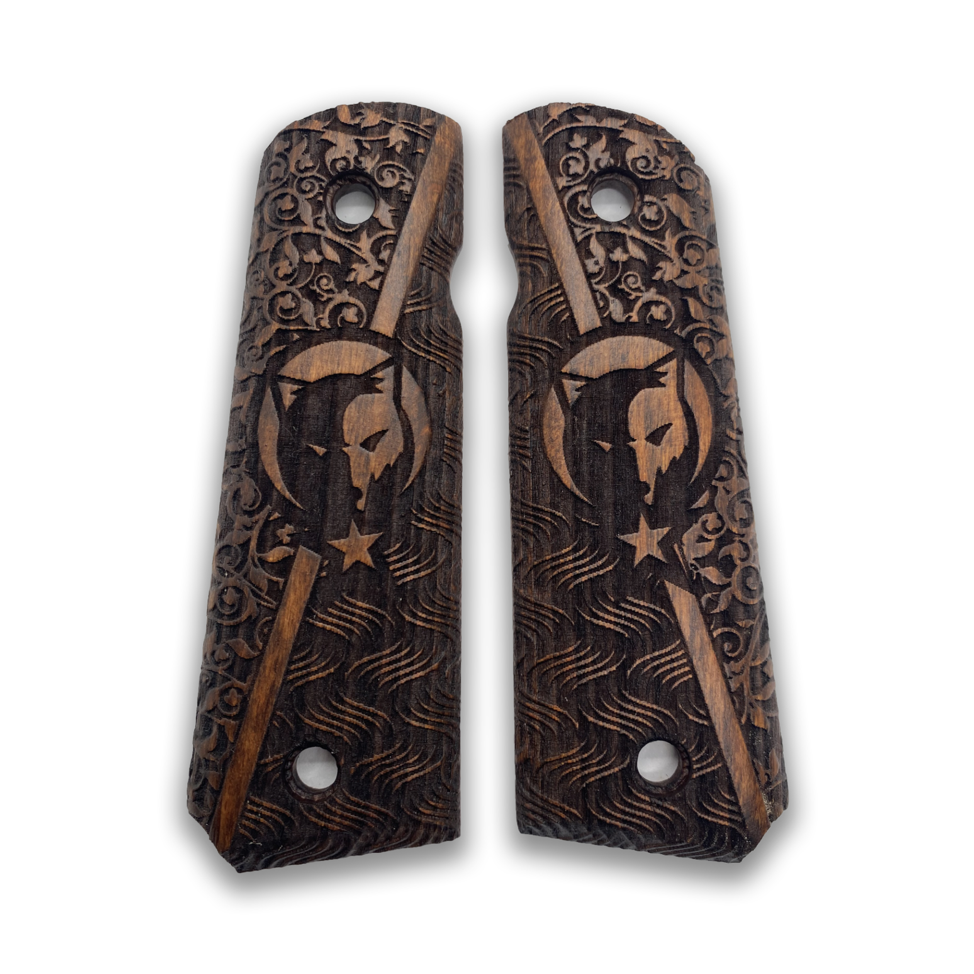 Zib Grips Silah Kabzası - Colt 1911, Girsan MC 1911 ile Uyumlu - Koyu Kahverengi Renk - CLT1911CV038