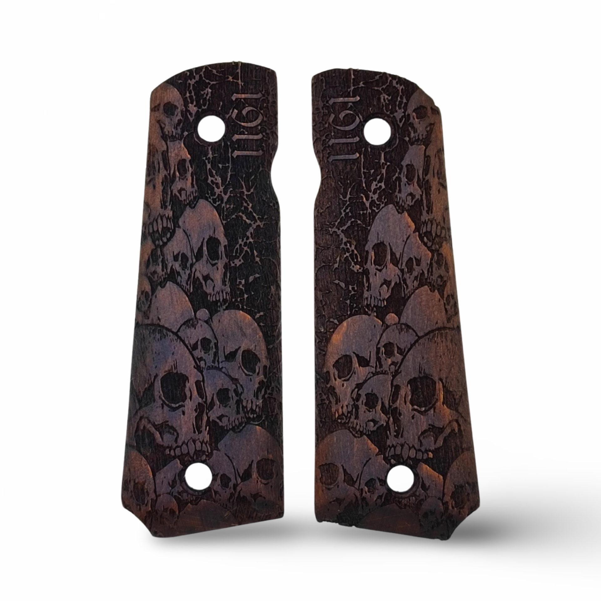 Zib Grips Silah Kabzası - Colt 1911, Girsan MC 1911 ile Uyumlu - Koyu Kahverengi Renk - CLT1911CV020