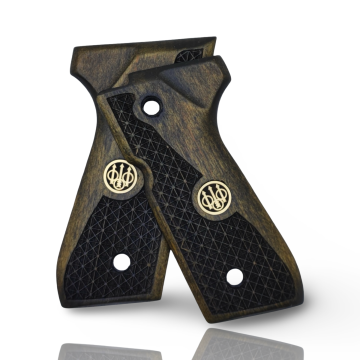 Zib Grips Silah Kabzası - Girsan Yavuz 16, Beretta F92 ile Uyumlu - Oksit Renk - Metal Logolu - BRTF92OK010L1