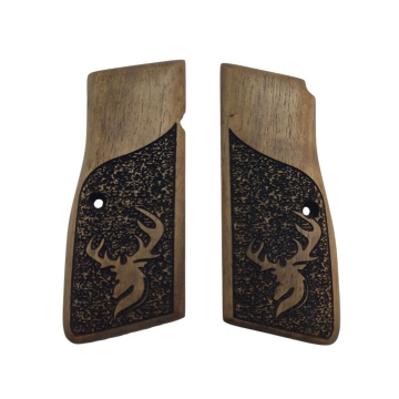 Zib Grips Silah Kabzası - Zig 14, Browning HP, High Power 14, Dik Kasa, Browning Halkalı (Halka için kesim yaptırmak için mesaj atın), Halkasız ile Uyumlu - Açık Kahverengi Renk - BRWHPUC031