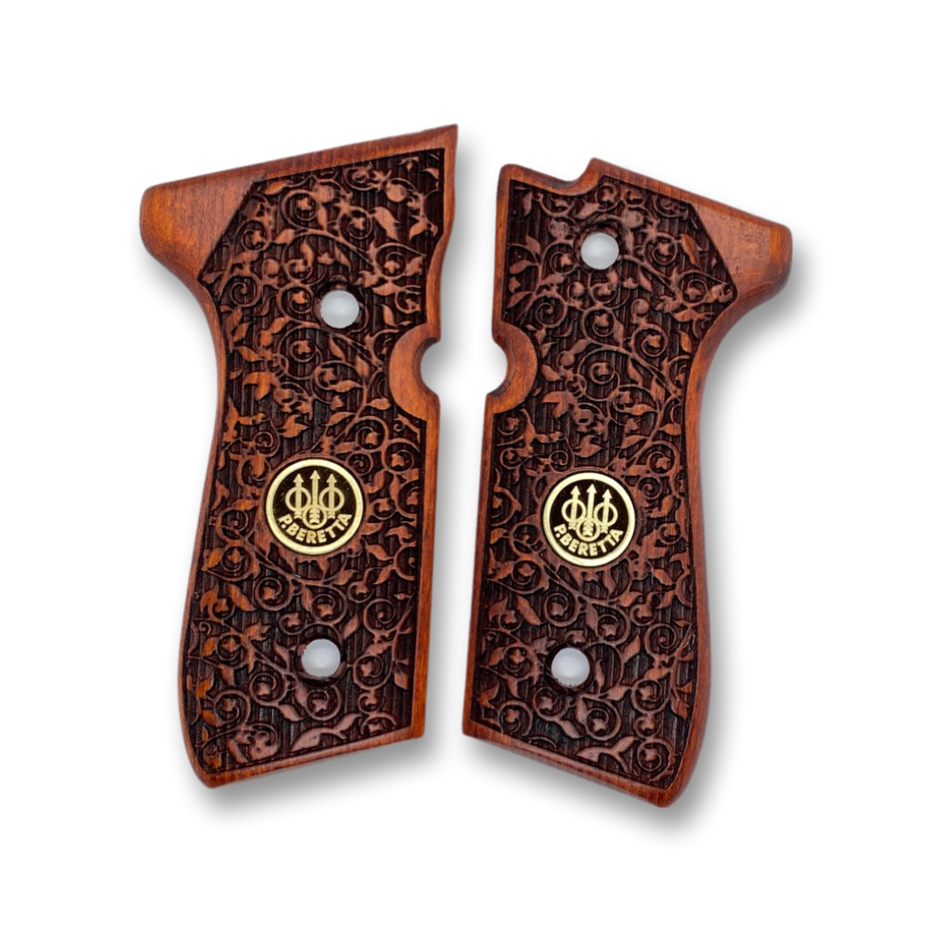 Zib Grips Silah Kabzası - Girsan Yavuz 16, Beretta F92 ile Uyumlu - Meşe Renk - Metal Logolu - BRTF92MS017L1