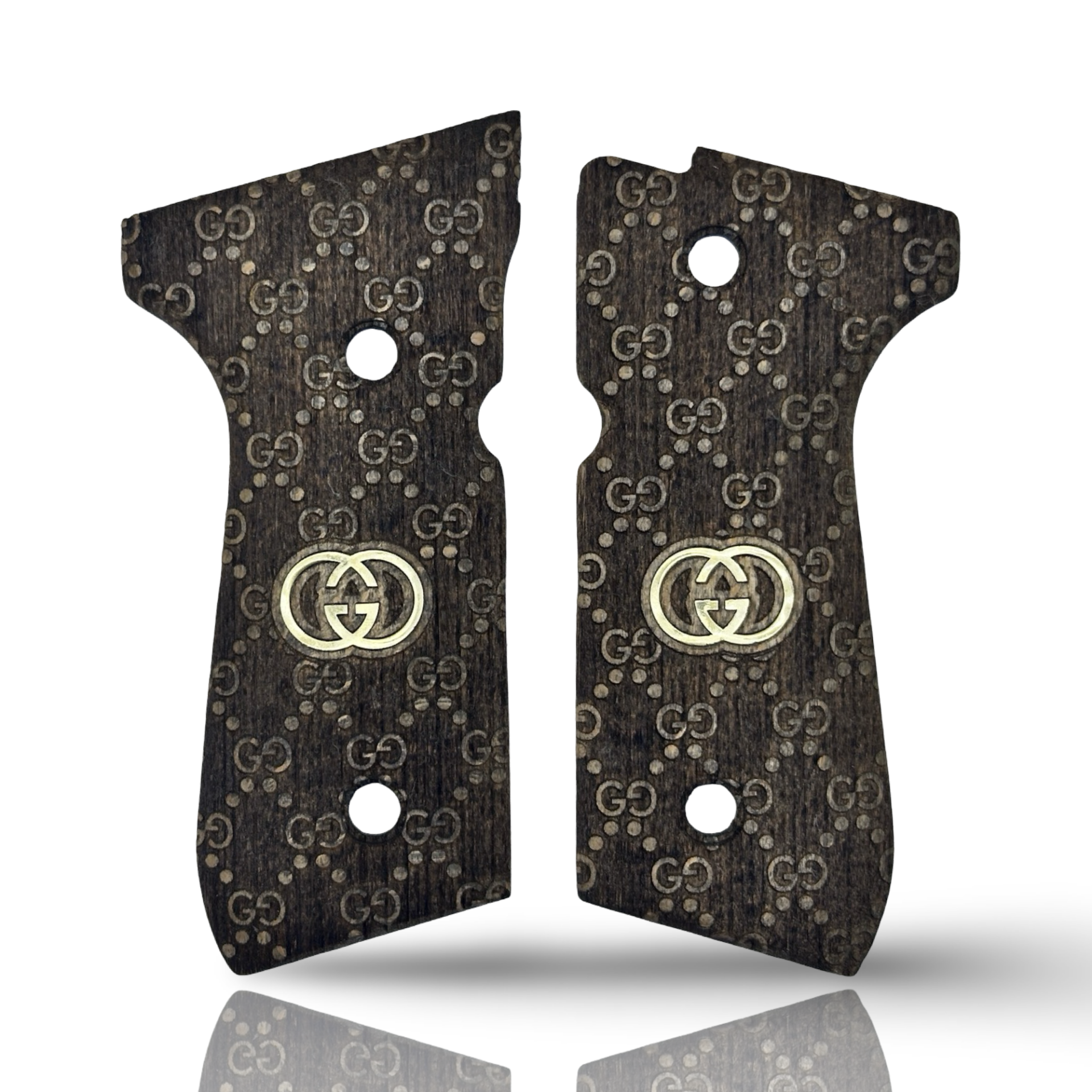 Zib Grips Silah Kabzası - Girsan Yavuz 16, Beretta F92 ile Uyumlu - Açık Kahverengi Renk - Metal Logolu - BRTF92UC046L1