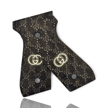 Zib Grips Silah Kabzası - Girsan Yavuz 16, Beretta F92 ile Uyumlu - Açık Kahverengi Renk - Metal Logolu - BRTF92UC046L1